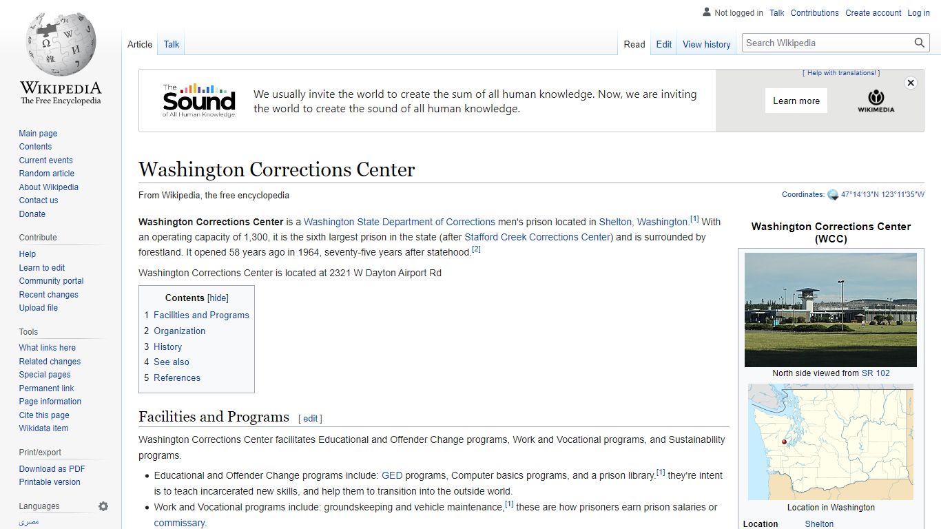 Washington Corrections Center - Wikipedia